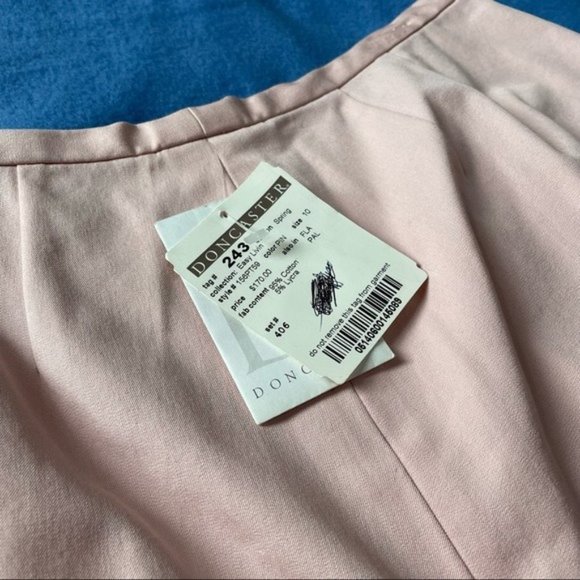 NWT Doncaster vintage pastel cotton cropped tapered tailored lightweight pants - Picture 10 of 10
